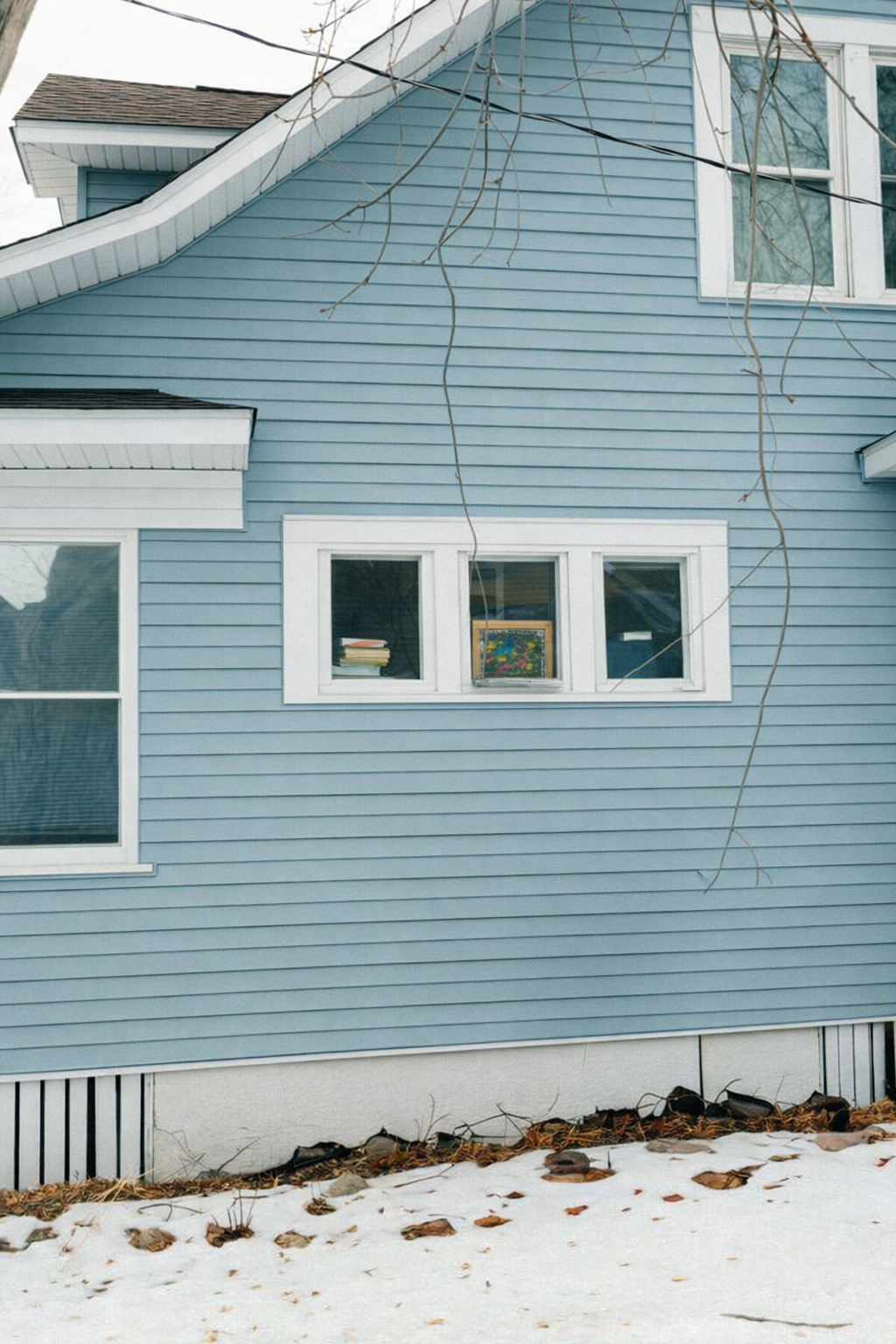 Siding after installation — fresh James Hardie finish